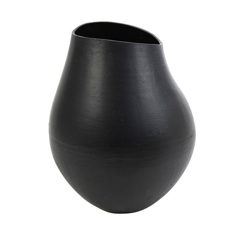 VASE MATT BLACK METAL 36